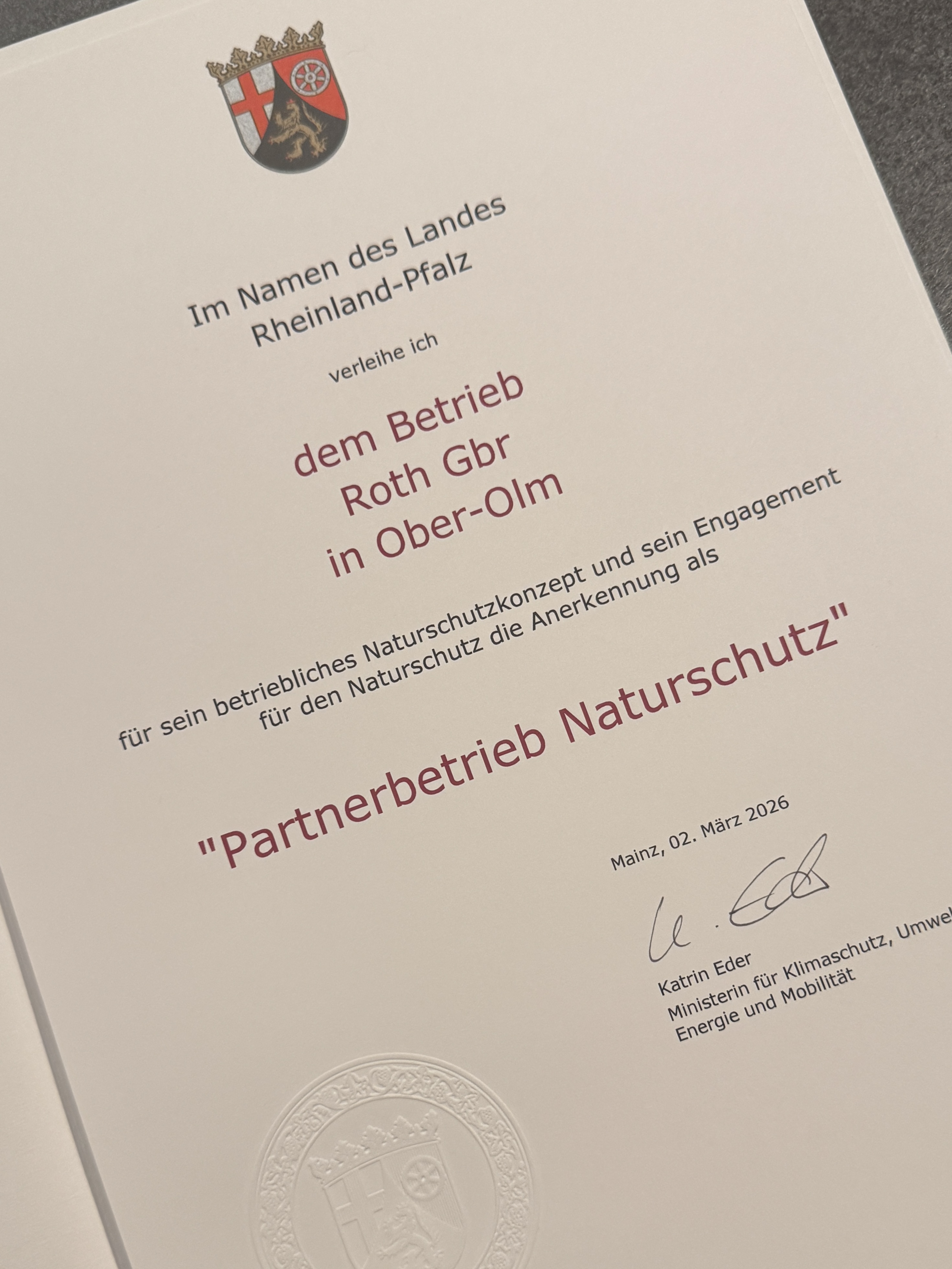 Partnerbetrieb Naturschutz